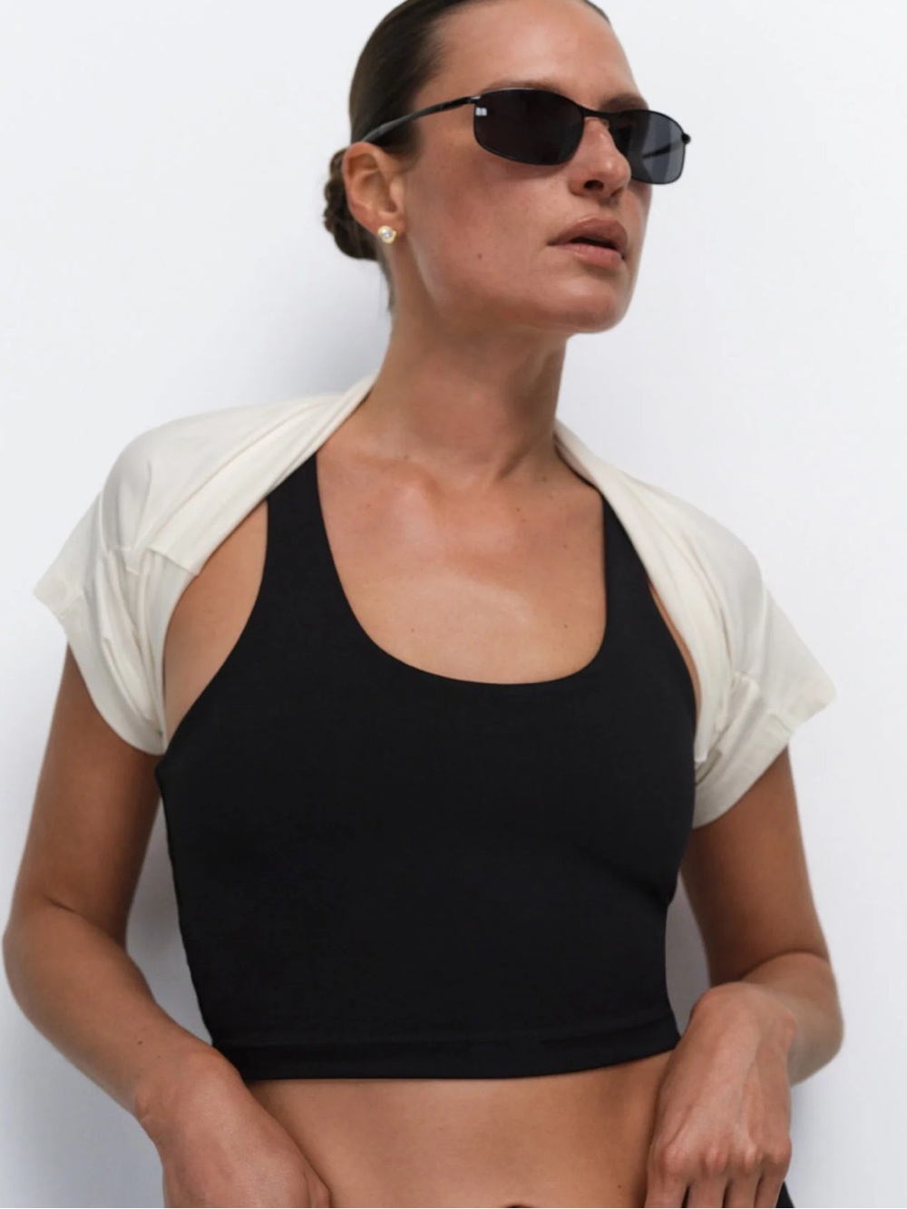 NWOT Mate the Label Organic Stretch Crop Racer Tank